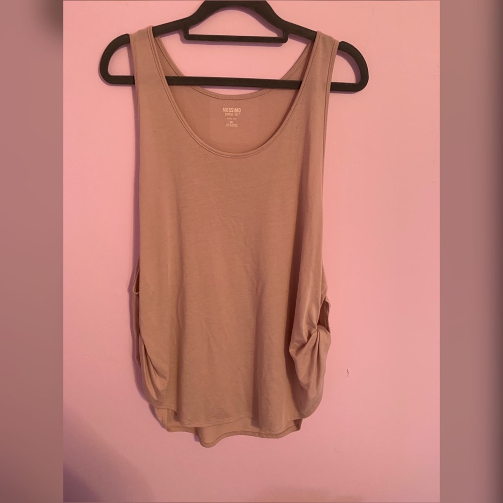 Taupe Side Cut Tank Top